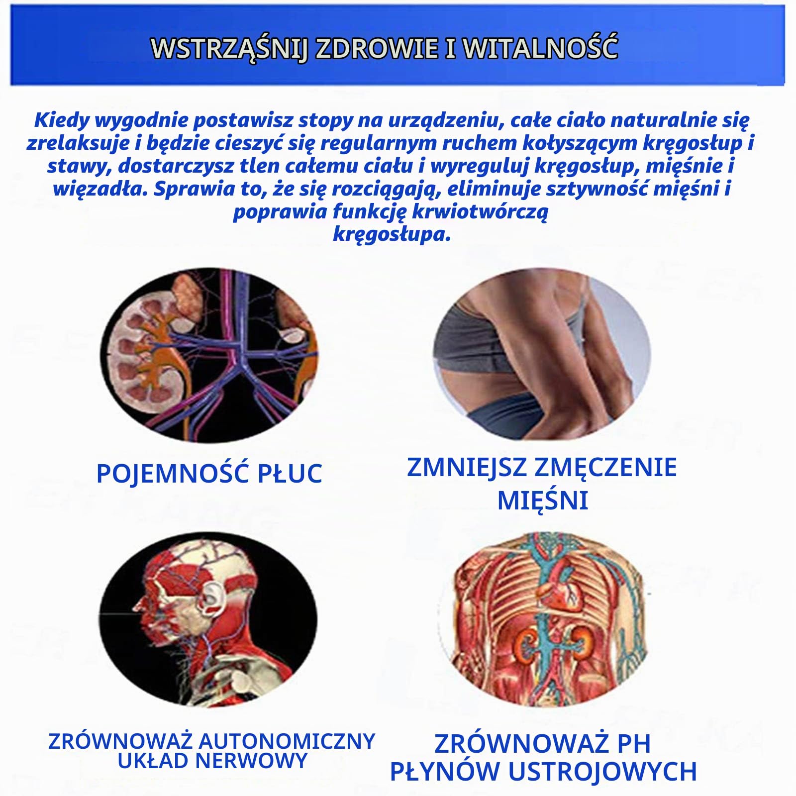 Masażer stóp Elektryczny aerobowy Swing Machine Circulation Chi Urządzenia do neuropatii Poprawia krążenie, łagodzi ból stóp i nóg