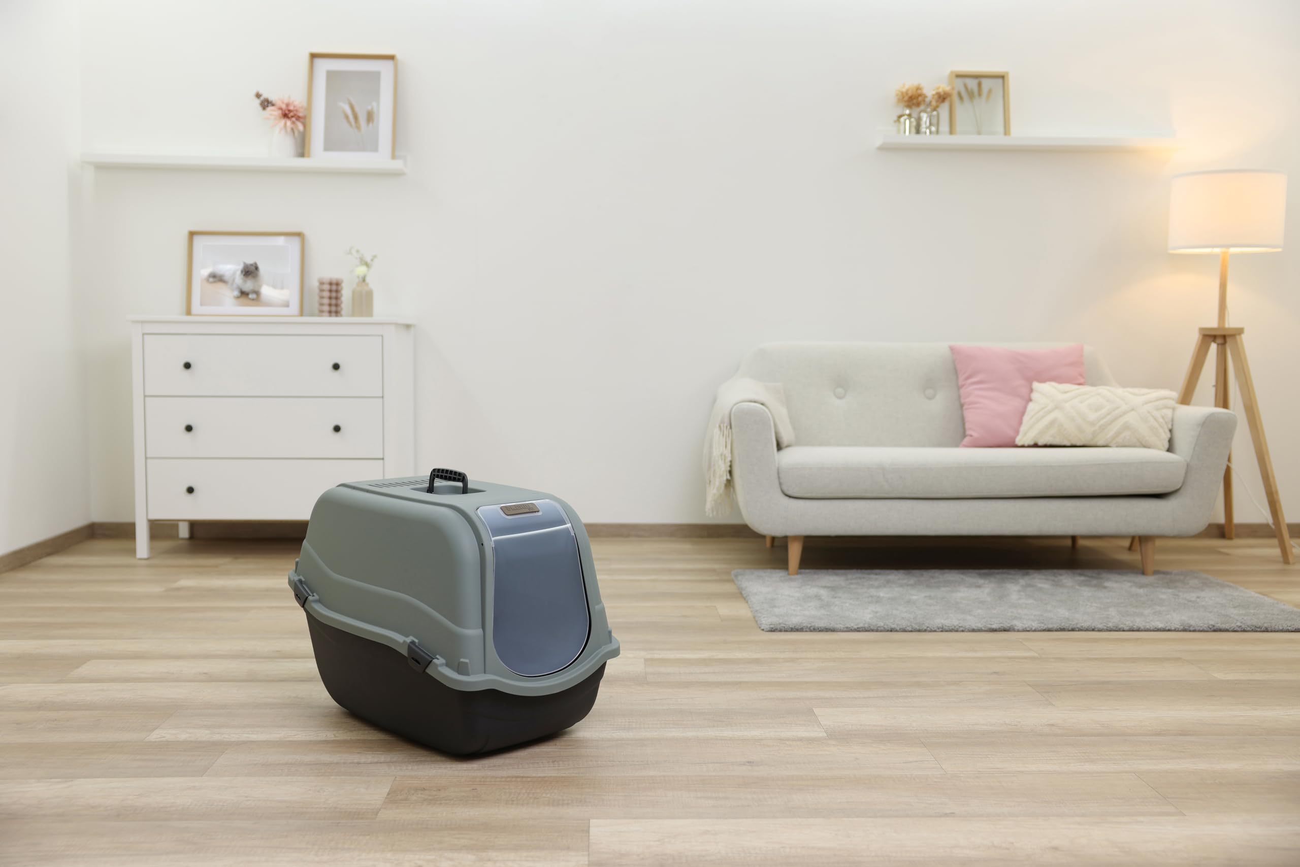 Kerbl Pet Kuweta dla kota Emma Eco XL 65 x 44 x 46, czarna/zielono-szara