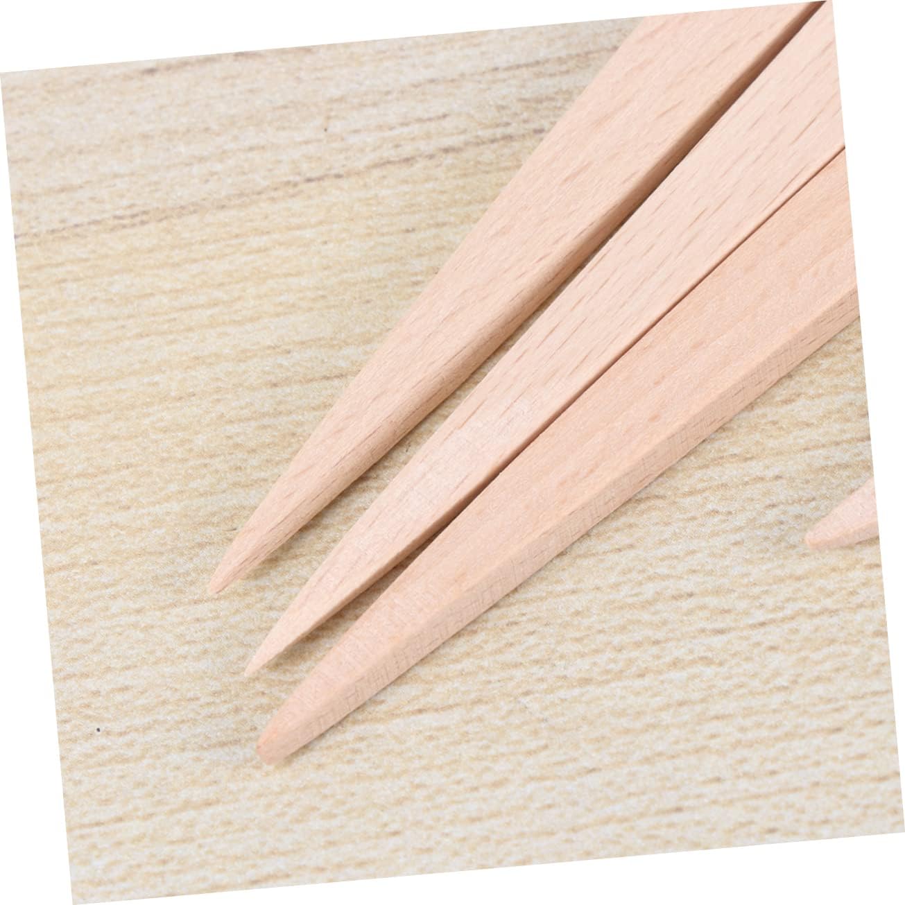 Hohopeti 5pcs Wood Weaving Crochet Needles Loom Stick Tapestry Tools Big Eye Crochet Kit for Crocheters