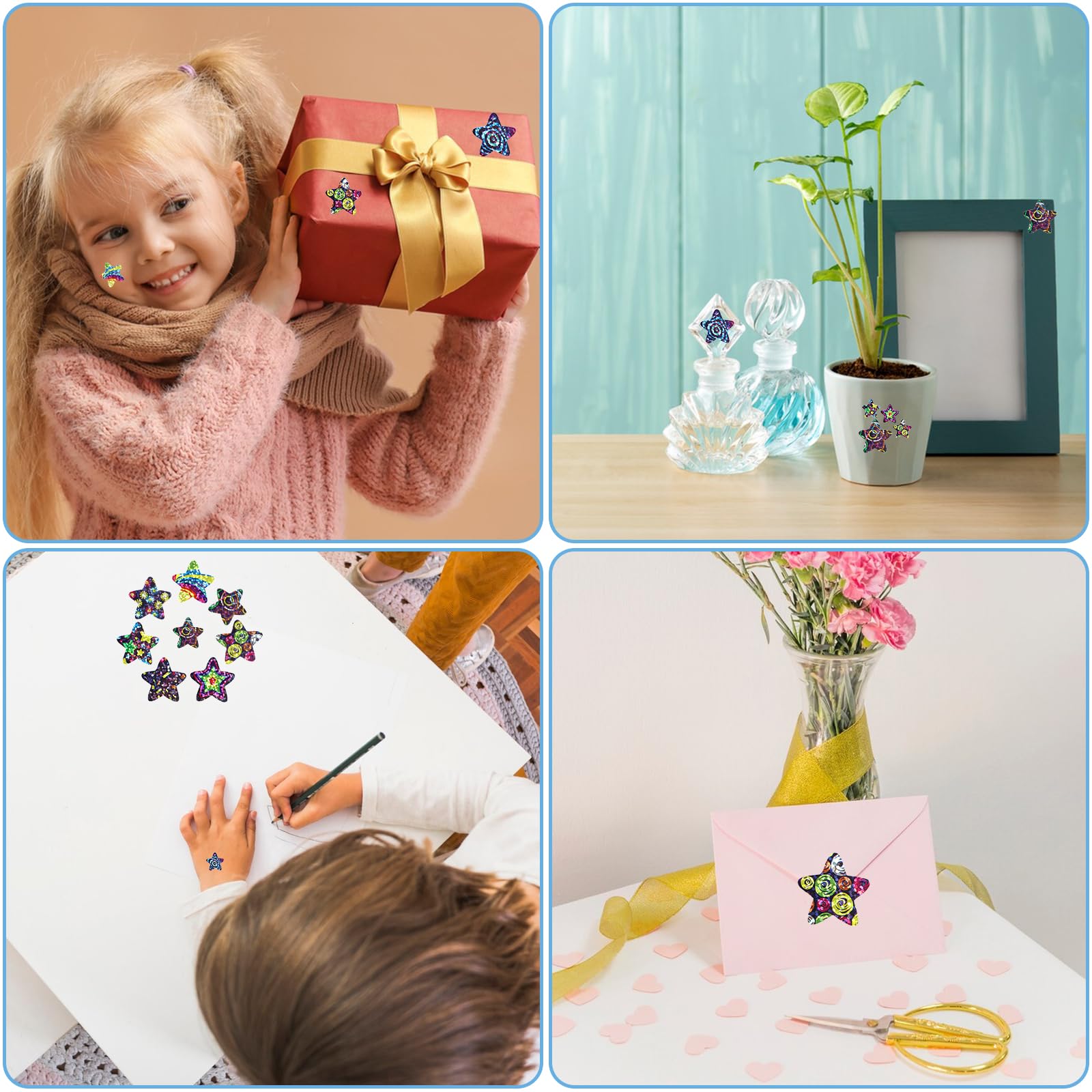 Aufkleber-Rollen 5er Set – 500 Bunte Motivations-Sticker Für Kinder & Lehrer
