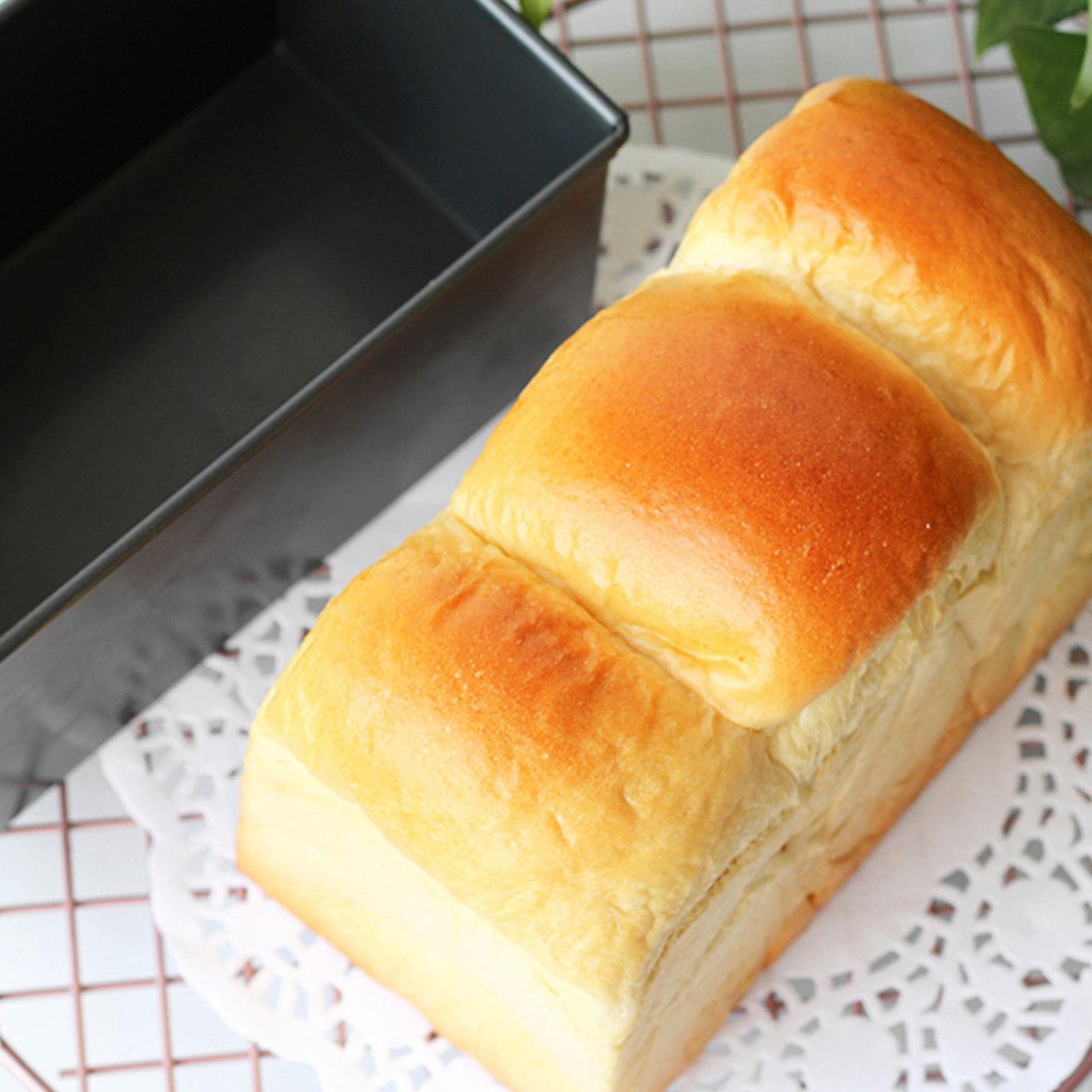 Nieprzywierajca patelnia do chleba, bochenek blaszany z pokrywk Aluminiowane pudeko tosty do pieczenia w piekarniku Blacha do pieczenia ciasta/puszki do chleba/Jednorazowa wkadka do chleba