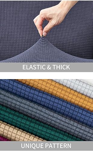 Miniatura 2 de Forros para Muebles - Funda de sofá súper elástica con estampado de crisantemo amarillo, girasol, azul, blanco, lavable, de microfibra, para sillón,