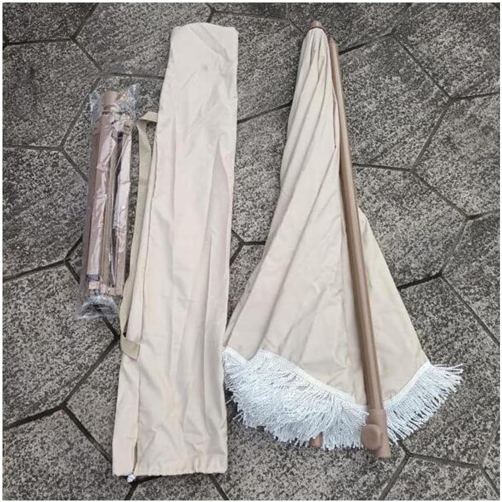 Beach Umbrella Patio Parasol with Tassels Tiltable Umbrella Garden Table Umbrella Sun Shade for Outdoor Patio Beach Pool Backyard