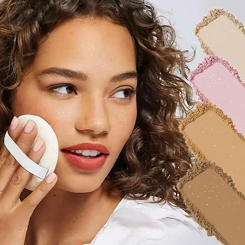 Miniatura 7 de Polvo de ajuste de purpurina en polvo para rostro suelto, acabado mate, duradero, ligero, establece maquillaje de base