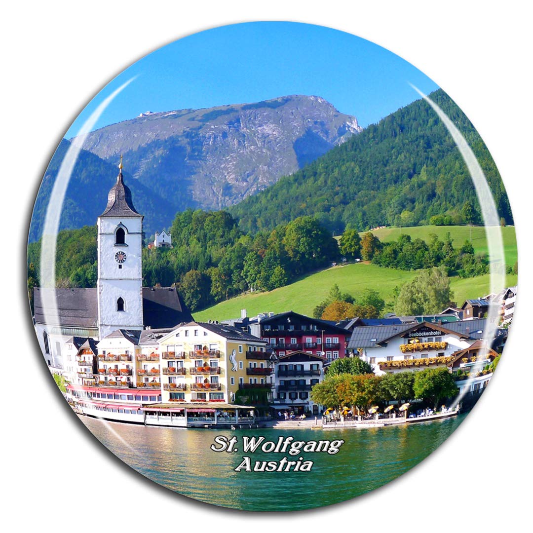 Weekino Austria St.wolfgang Fridge Magnet 3D Crystal Glass Tourist City Travel Souvenir Collection Gift Strong Refrigerator Sticker