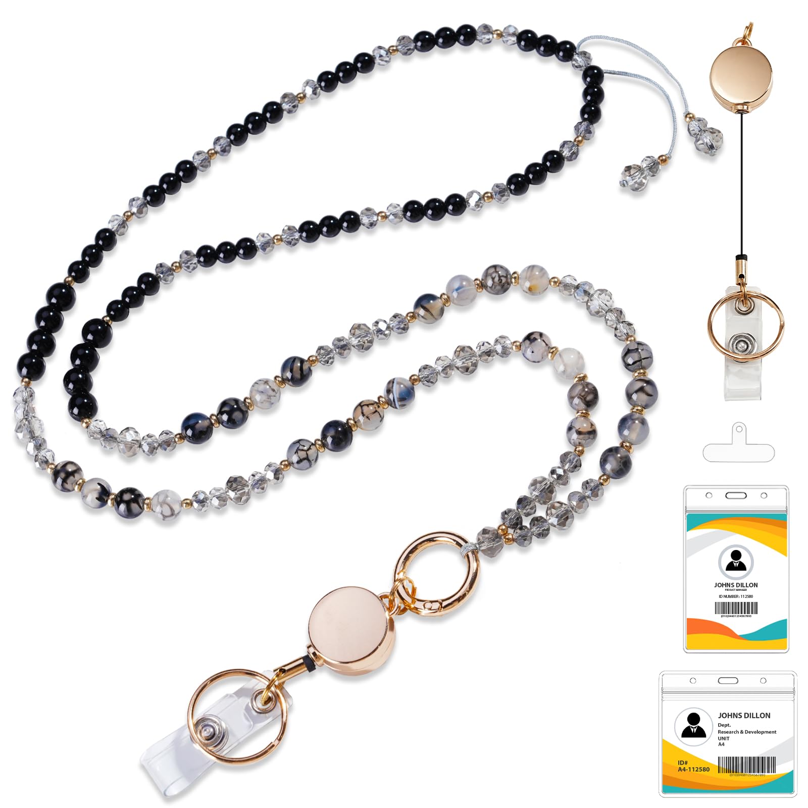 Retractable Lanyards for ID Badges and Keys with Badge Reels