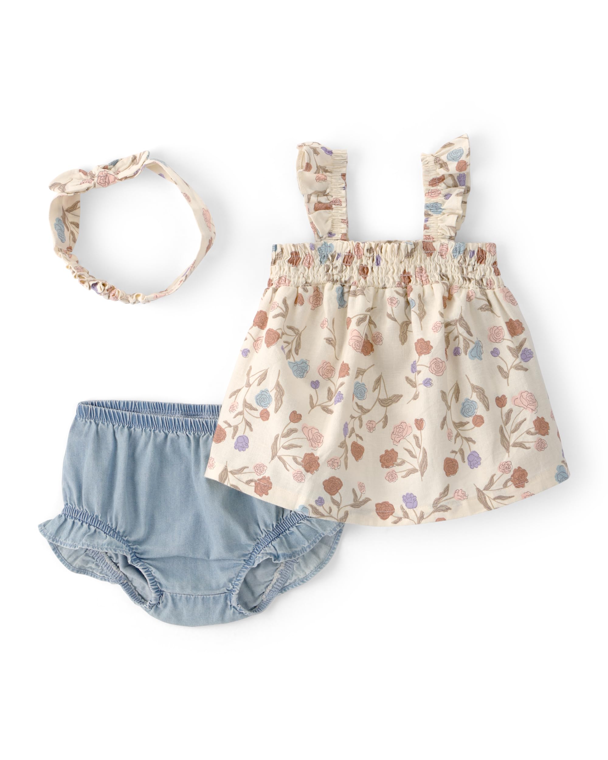 Carters Baby Girls 3-piece Diaper Cover Set