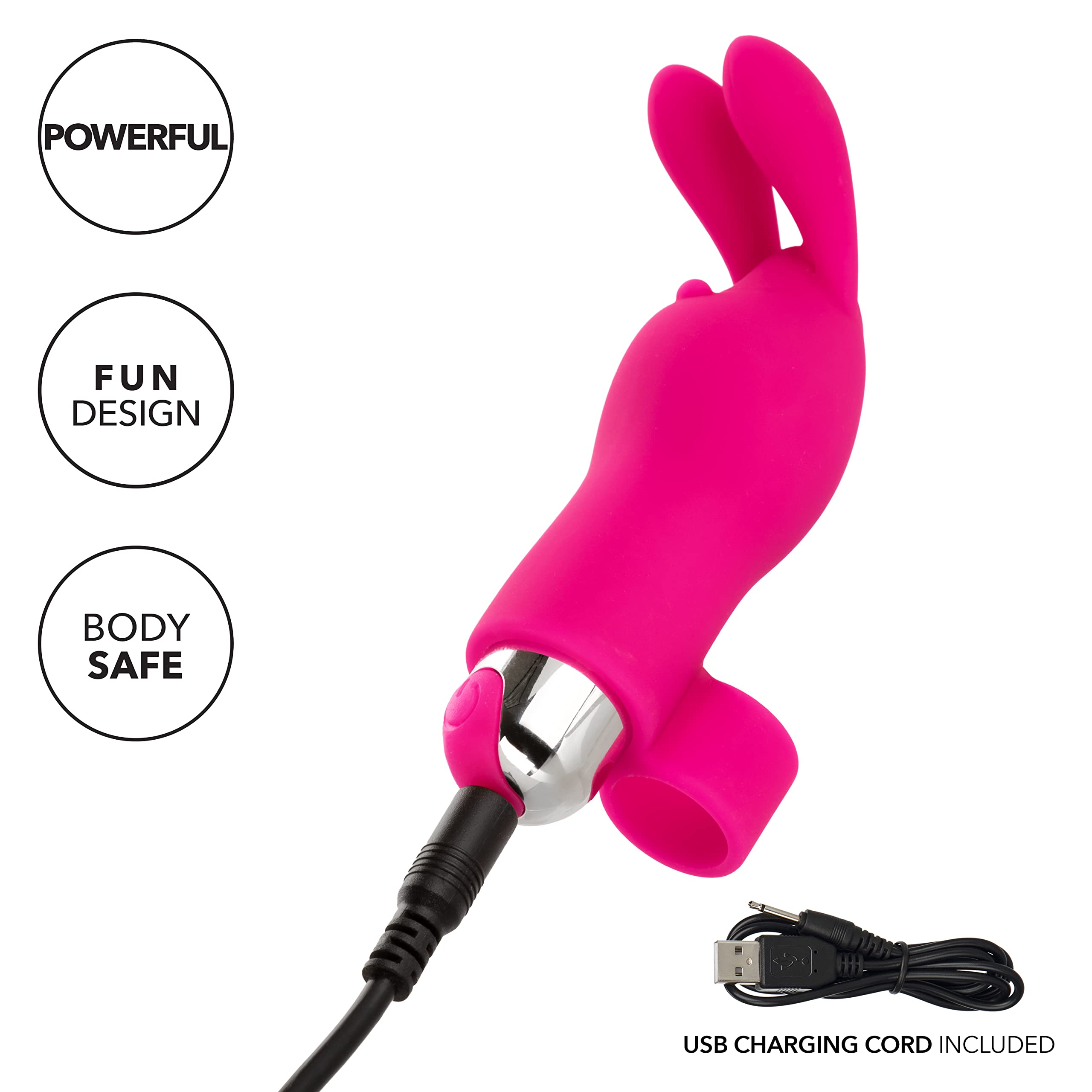 Calexotics - Estimulador dedal conejito de color fucsia