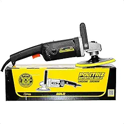 Politriz Rotativa Gold 1400W Disco 180mm 110V Velocidade Variável 500–3000 rpm Profissional Automotivo Náutico Industrial - Rotta376