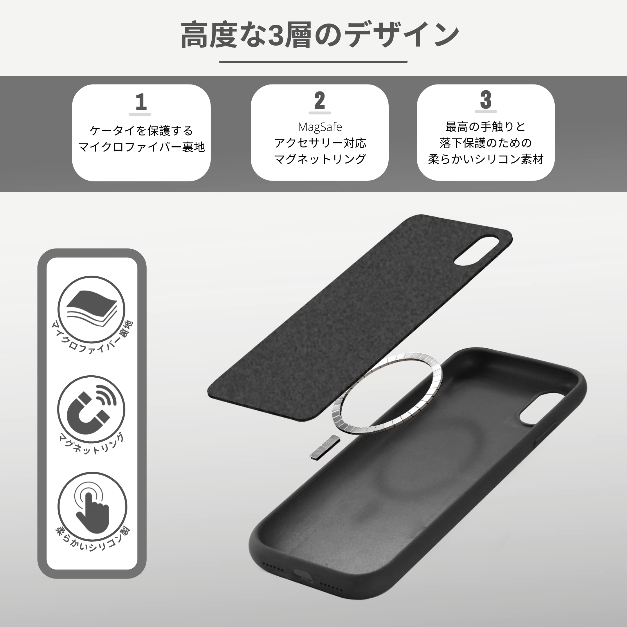 Amazon.co.jp: VECI iPhone XS Max マグネットケース、マグセーフ 