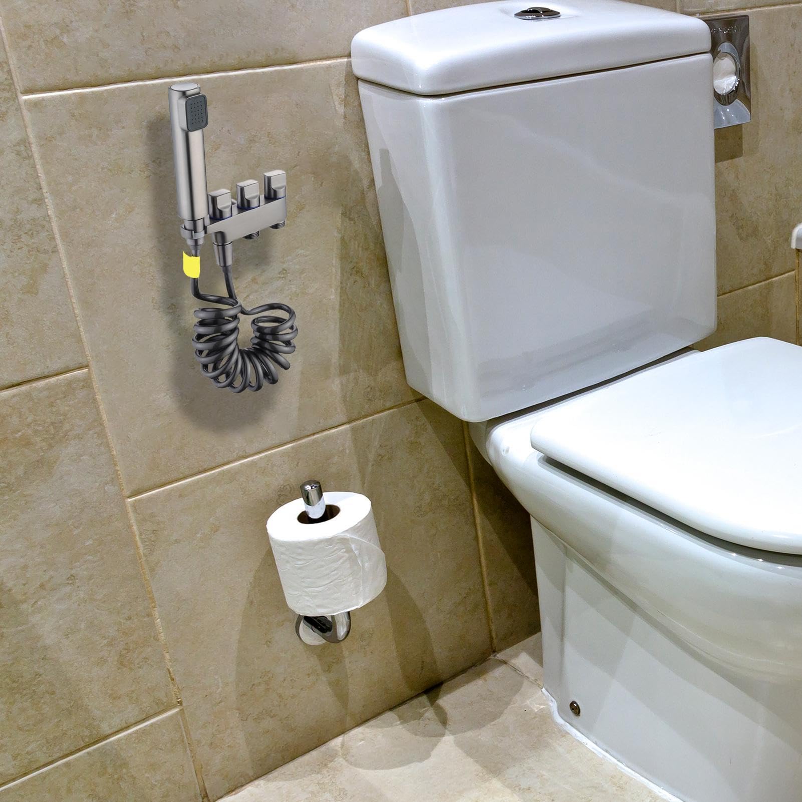 Rociador De Bidé Para Inodoro Manguera Multifuncional Y Extensible | Pulverizador De Bidé Manual Para El Inodoro Higiene Personal, Accesorios De Baño, Herramienta Para La Limpieza Del Hogar
