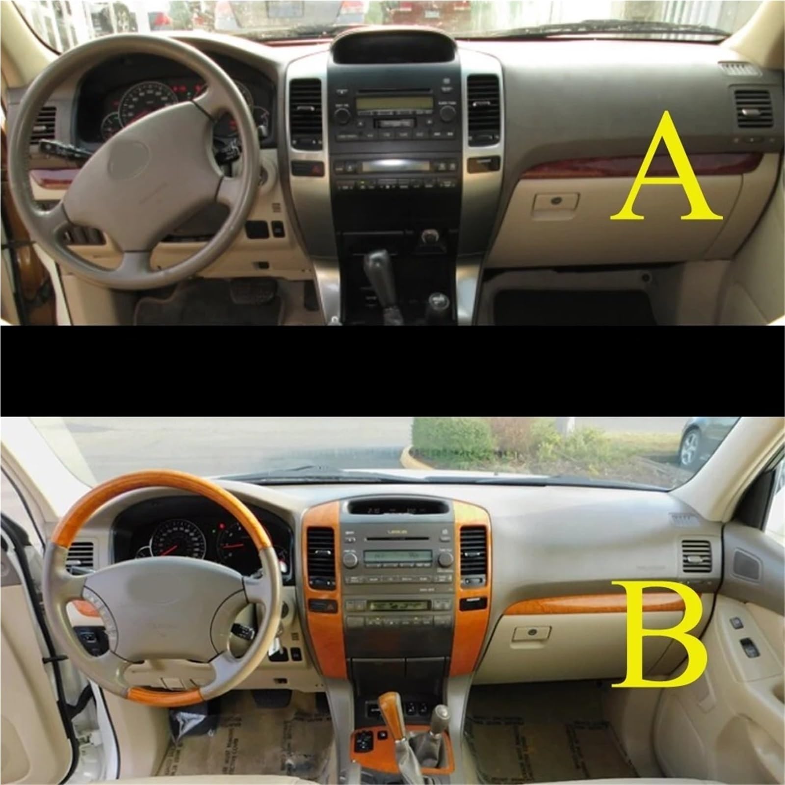 Dashmat Per Land Per Rover Per Discovery 3 LR3 2004-2009 Rivestimento Cruscotto In Pelle Tappetino Parasole Accessori Copri Cruscotto(Black,Left Hand Drive)