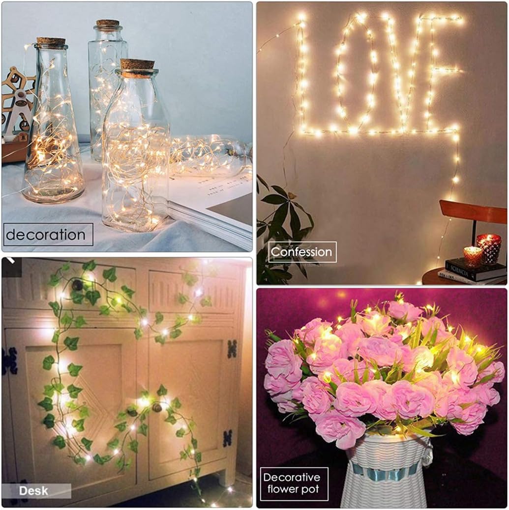 USB Starry Lights, Outgeek 32.8ft LED String Light 100 LEDs Fairy Light for Wedding Party Festival Home Decorations Bedroom Patio (Warm White with Remote)