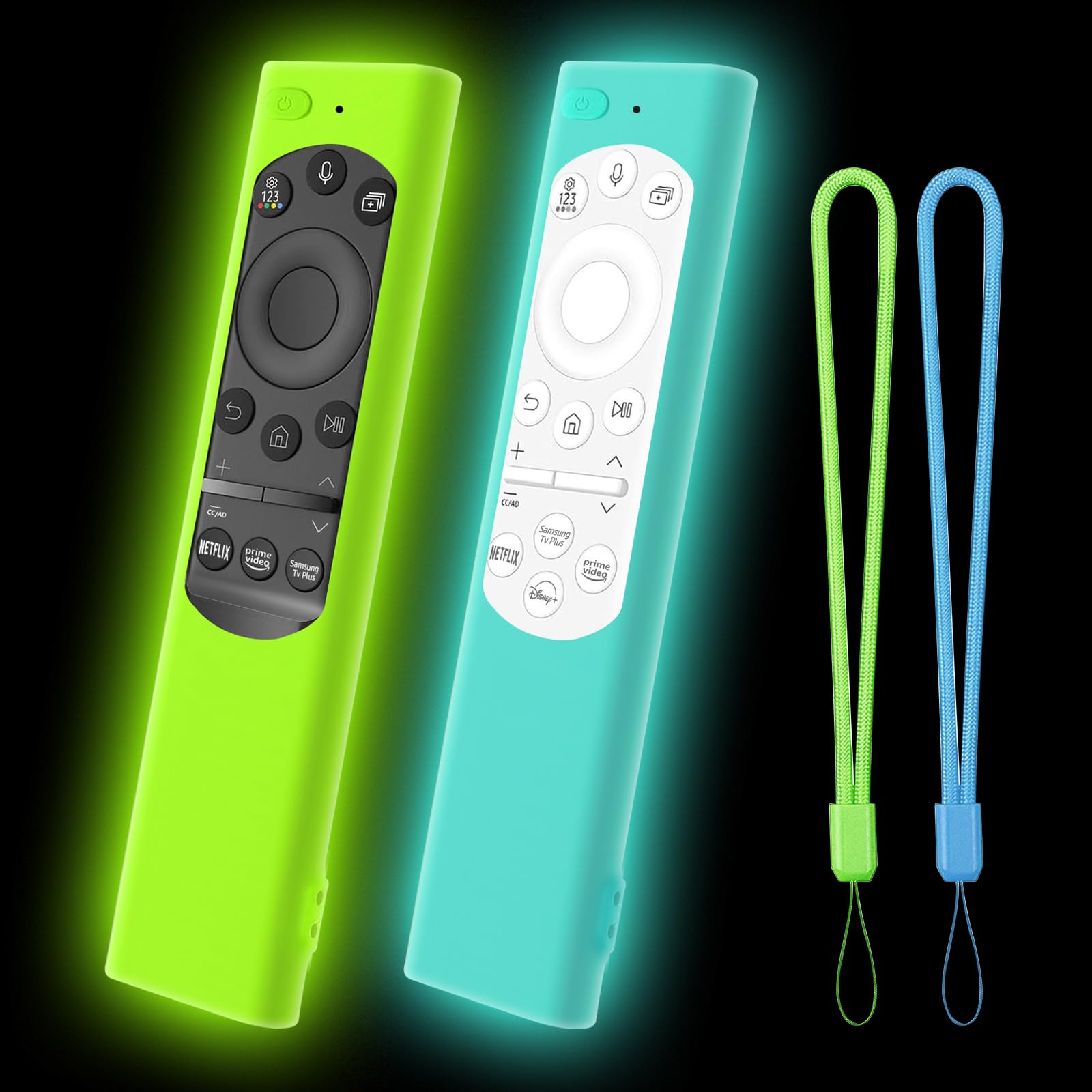 Photo 1 of [2 Pack] Climberer Glow in The Dark Silicone Remote Cover for Samsung Flat Smart TV (2021-2025) – Protective Case for SolarCell Remotes BN59-01388A, BN59-01357, BN59-01385 (Luminous Green + Blue)1085285908
