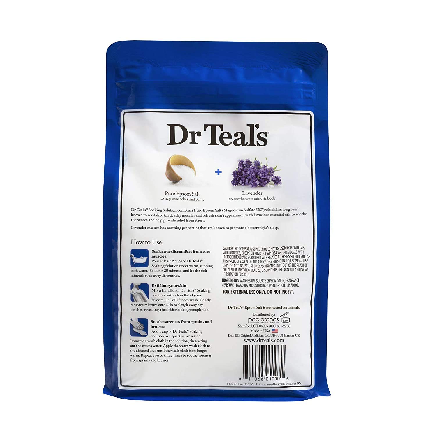 Dr Teal's Epsom Salt 4-pack (12 lbs Total) Soothe & Sleep with Lavender : Beauty & Personal Care