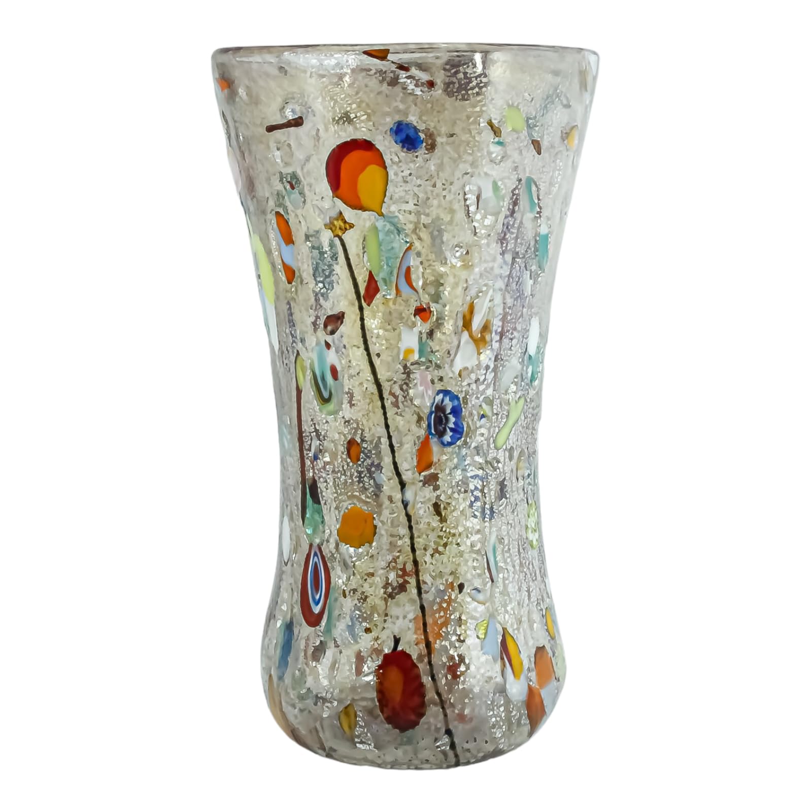 Vase en verre de Murano lilas pour une décoration de salon élégante et colorée