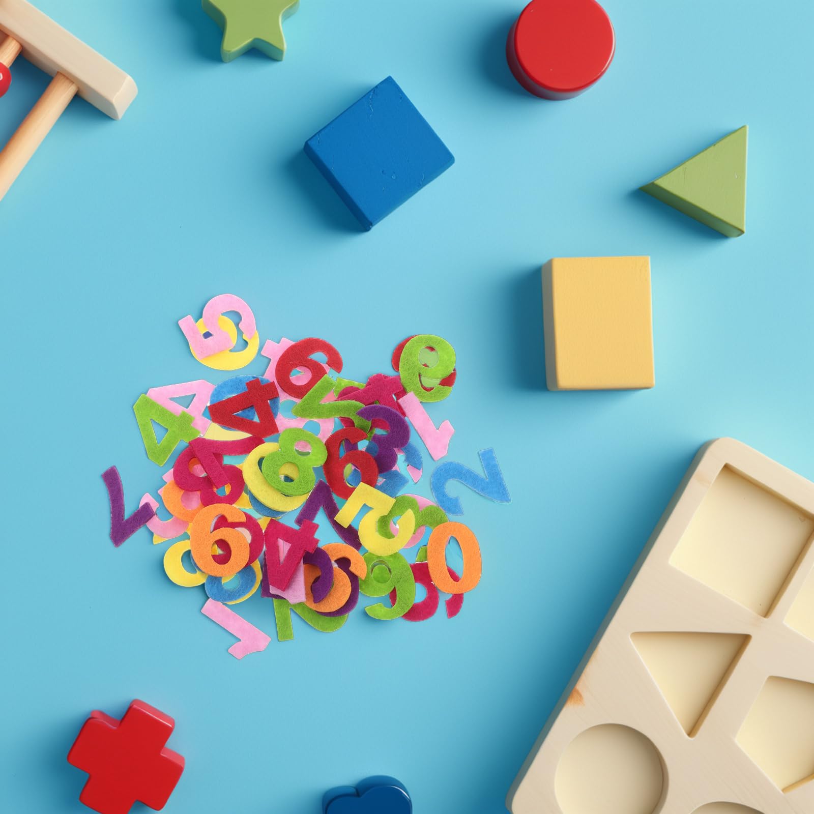 Amazon | Lurrose カラフルフェルト 数字 不織布 2.5Cm 手芸用 Diy