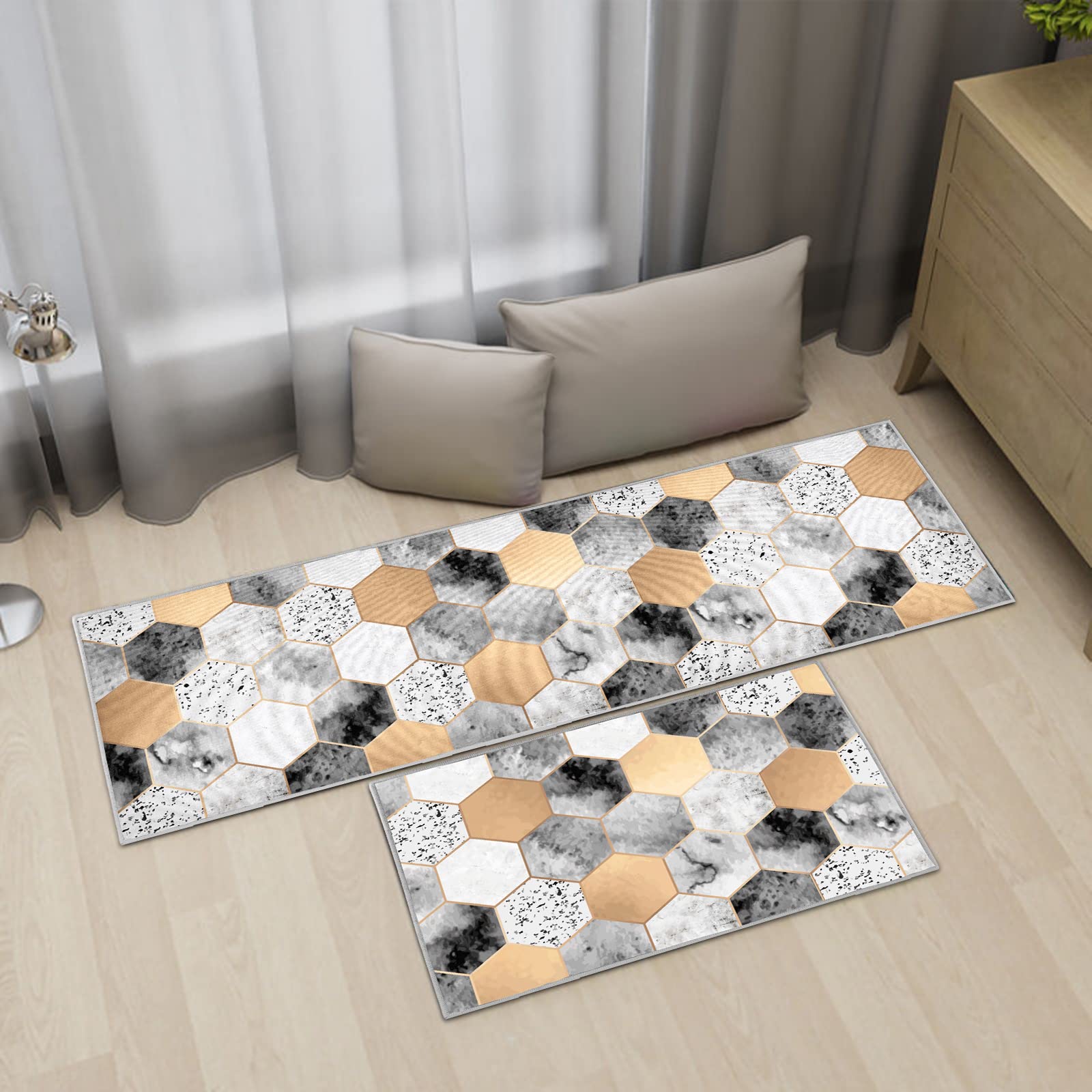 Set Di 2 Tappetini Da Cucina Antiscivolo - 40x60 Cm E 40x120 Cm, Anti-Affaticamento - Foto 10