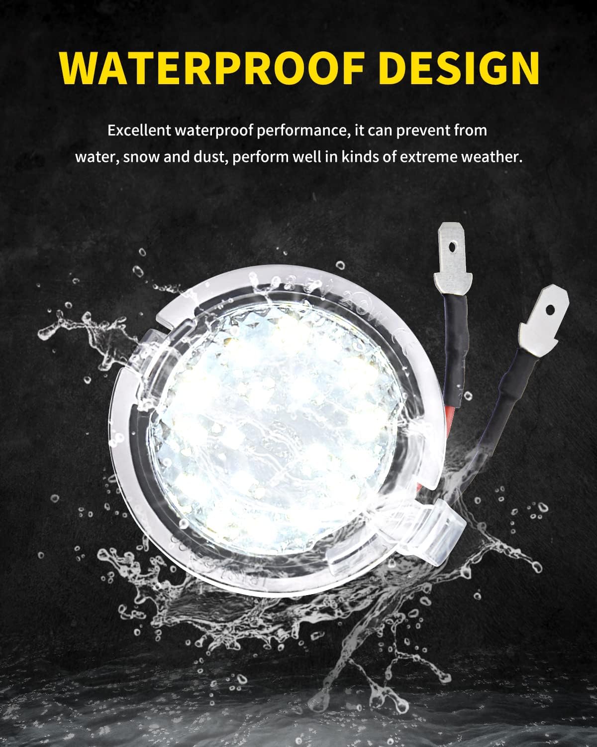 LED Side Mirror Puddle Lights Compatible with Ford F150 Explorer Edge Expedition Flex Taurus X Mirror Signal Lamp Indicator Replacement Accessories, Pack of 2