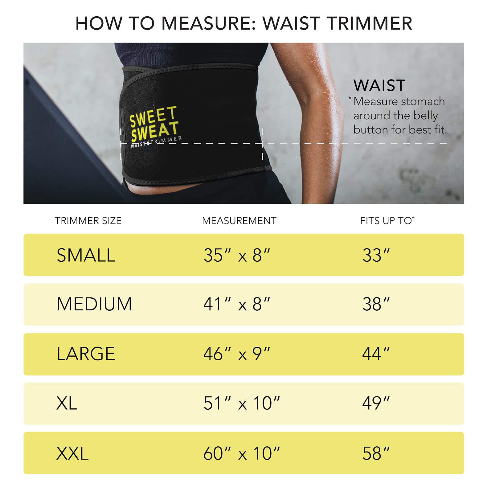 Sweet Sweat Waist Trimmer Premium Waist Trainer Belt for Women & Men
