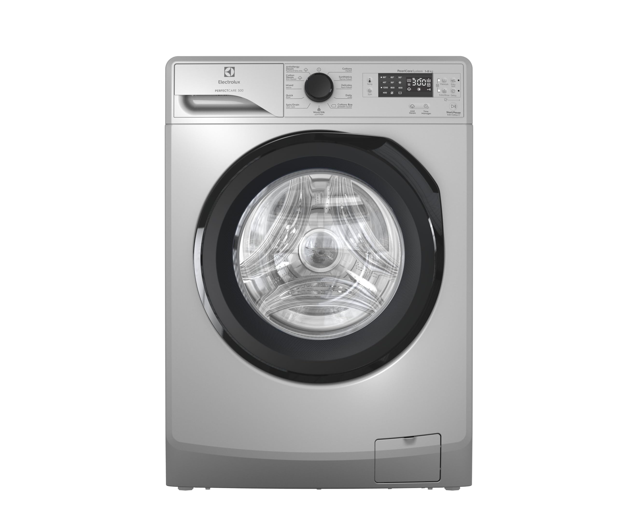 8KG Inverter Motor Front Load Washing Machine, 1200 RPM & 5 Star Energy Saving, 12 Programs, Extremely Low Noice, Steam Care, AutoSense & EcoBall Features, Fully Automatic Washer EWF8241SB5