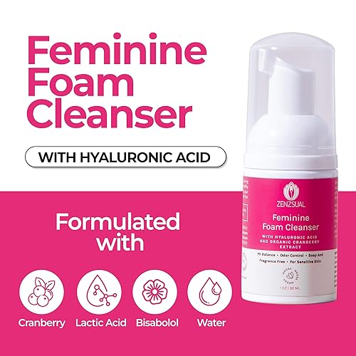 Miniatura 5 de ZENZSUAL Limpiador de espuma femenina + gel con ácido hialurónico (1 onza)