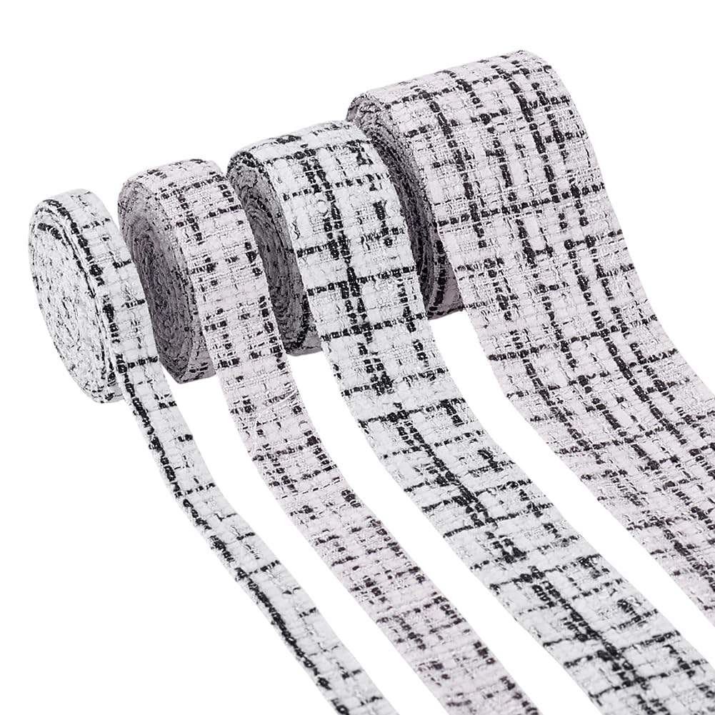 Dentelle tressée motif pied-de-poule haut de gamme pour finition de manteau