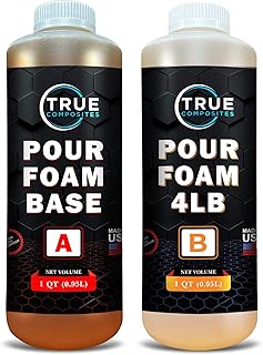 Liquid Urethane Pour Foam Base-2 Part Closed Cell Rigid Pour Foam-4 lb Density-Fast-Acting Formula-Boat Buoyancy, Flotation, Filling, Soundproofing & Insulation-1/2 Gallon Kit