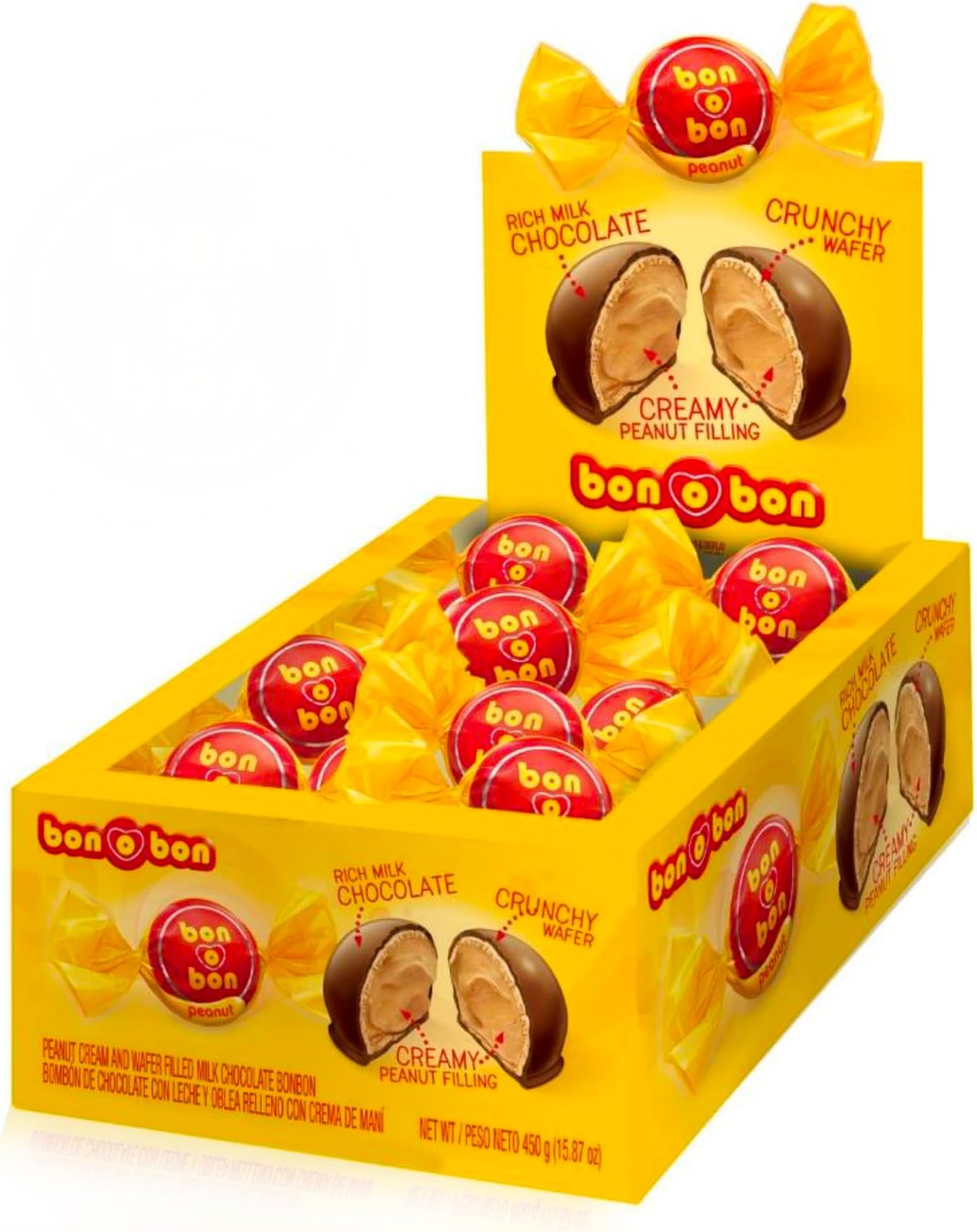 Bon O Bon Bonbons With Peanut Cream Filling And Wafer | Desertcart