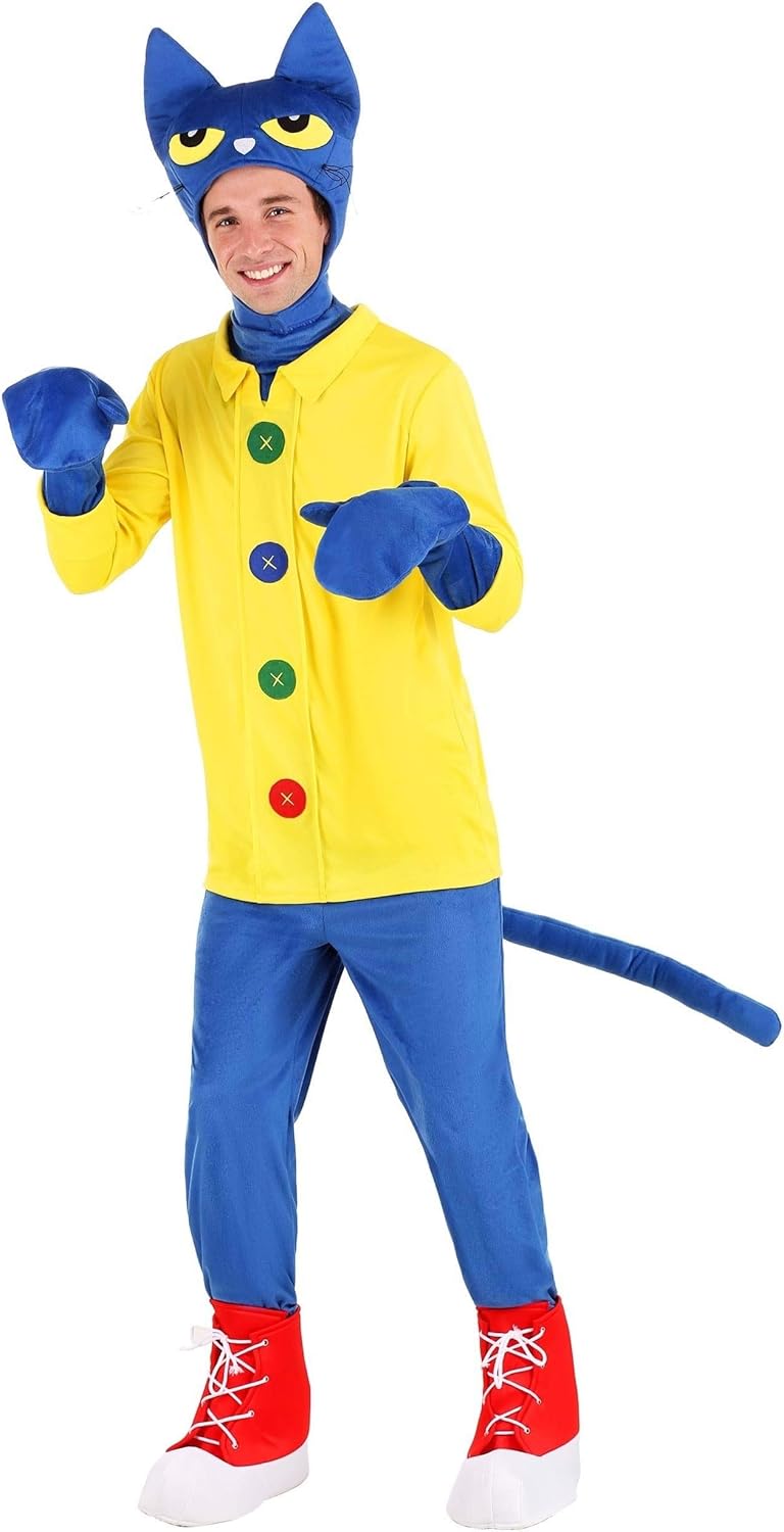 Plus Size Pete the Cat Costume for Adults