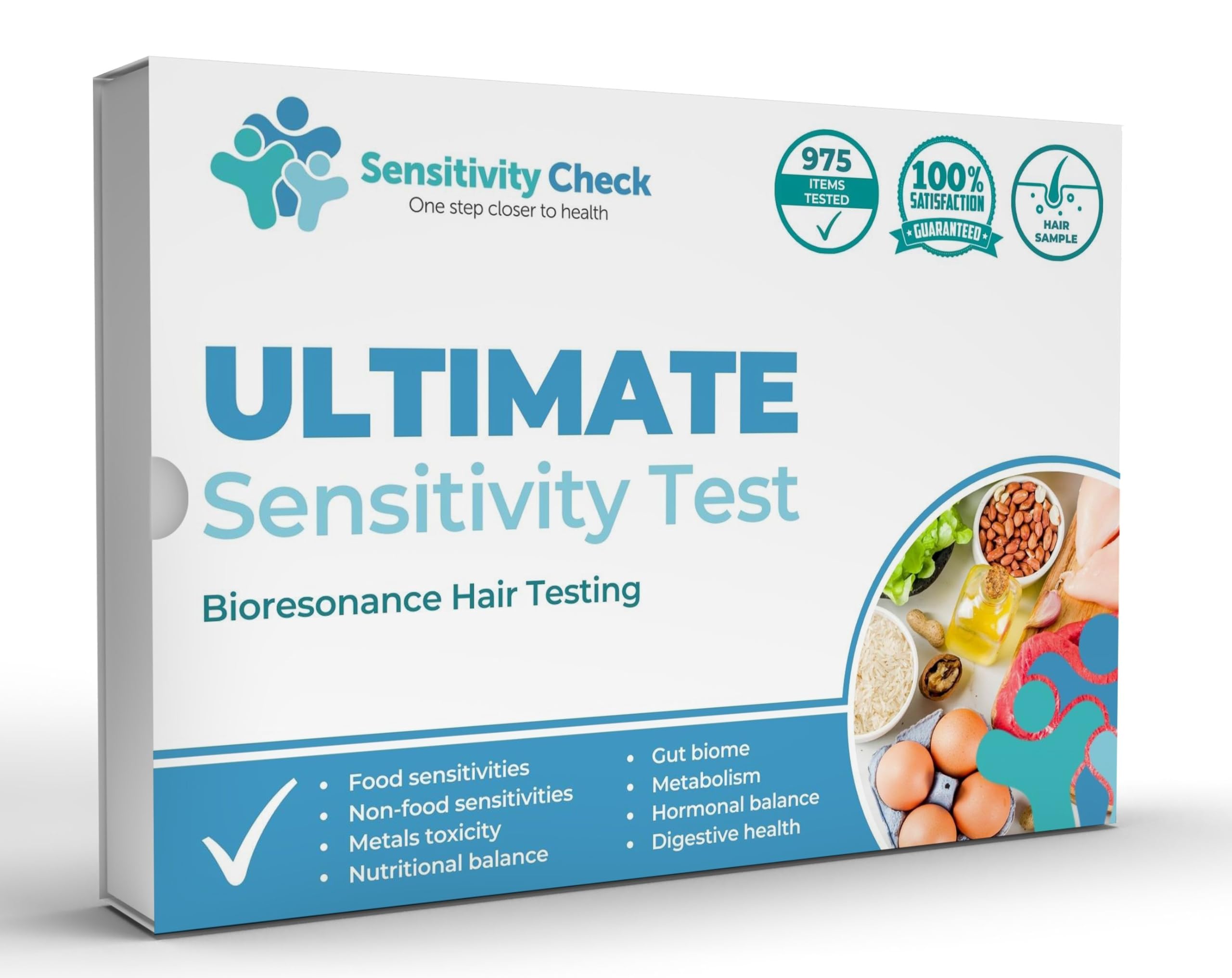 SC Food Intolerance Test Kit -At Home Screen for 975 Different Food intolerances - Hair strand food intolerance Test Kit for Adults - Quick and Easy Allergy Test at Home Self-Test