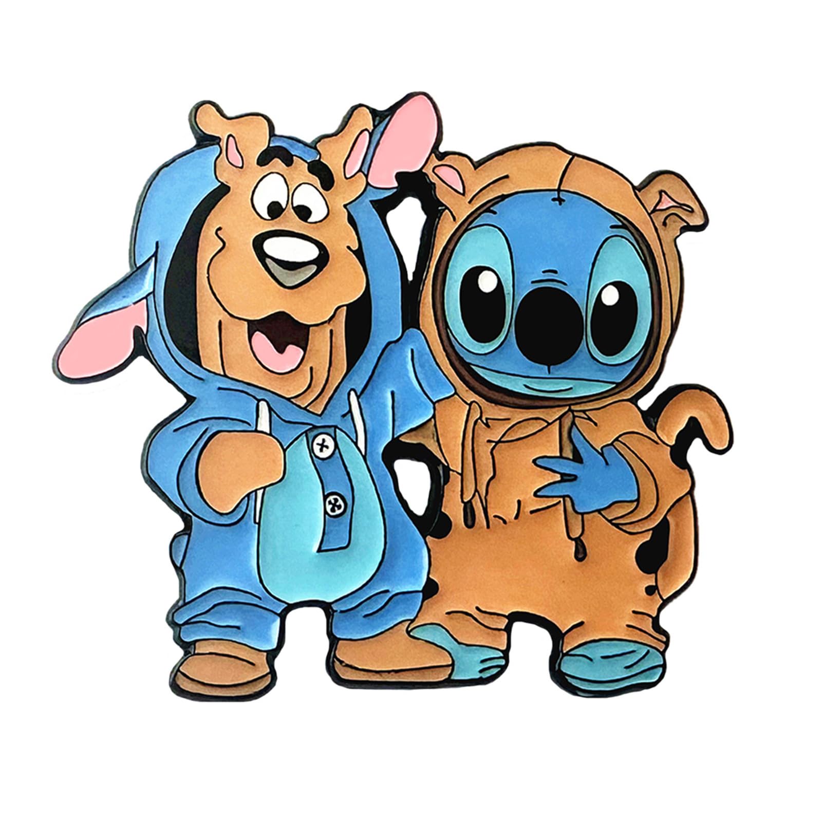 Stith Yod Baby Disneyland Magical Kingdom Mouse Mckey Minie Scooy Doo Pins, Environmental Zinc Alloy Metal Breastpin (blue and brown)