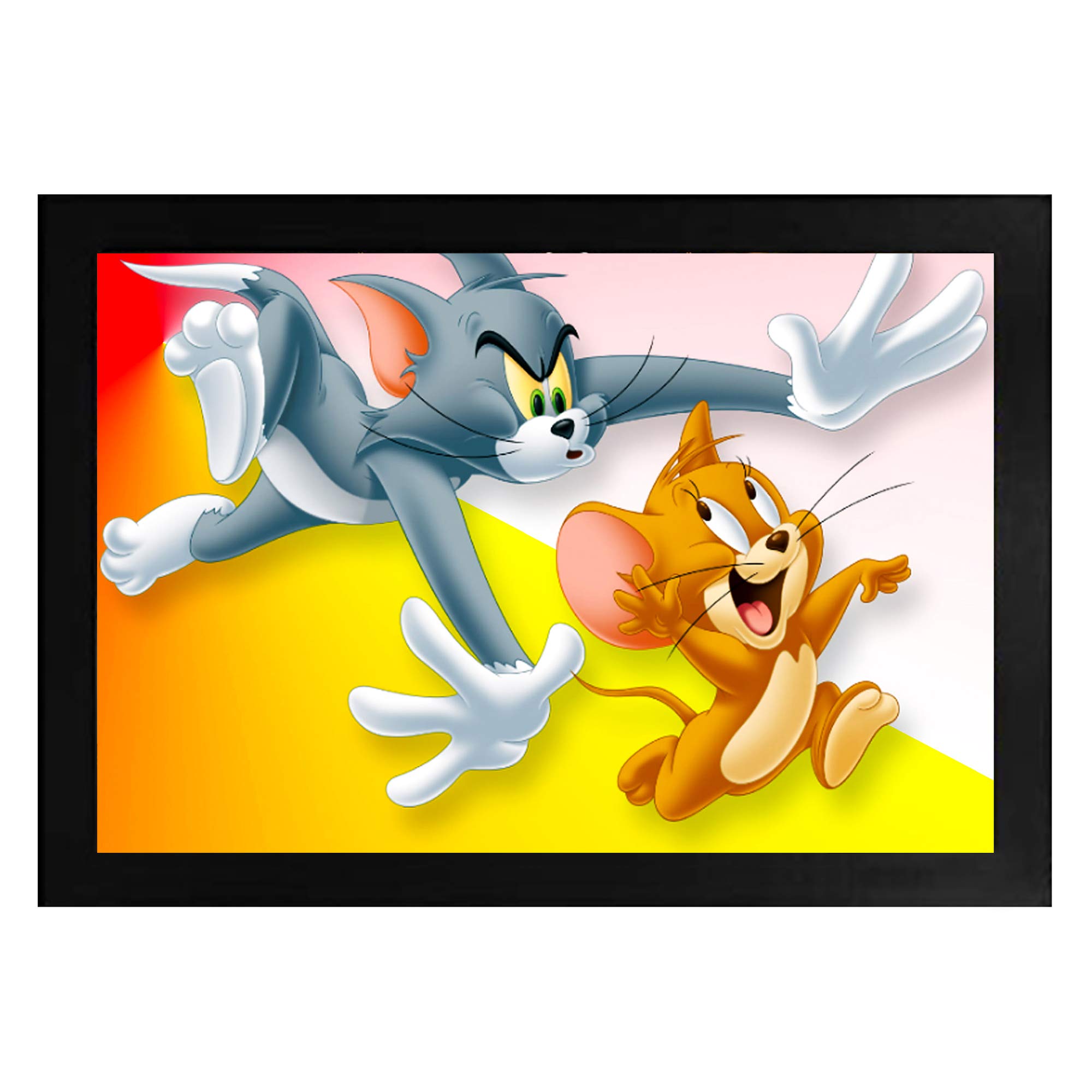 Xtra Bleeds Tom Jerry Synthetic Fibre Painting for Home & Office (Multicolor 14 * 20)