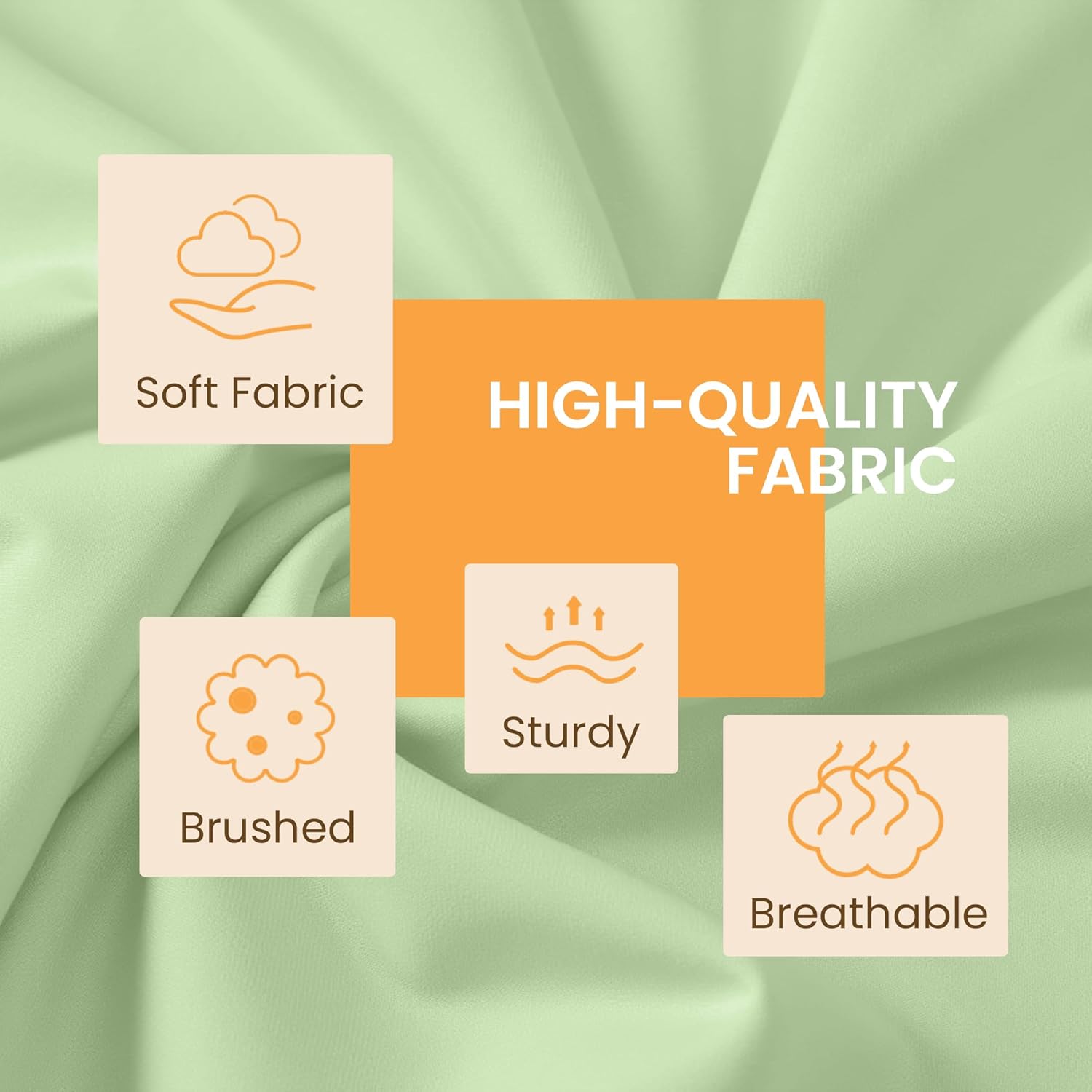 Queen Size 4 Piece Sheet Set - Comfy Breathable & Cooling Bed Sheets Set, Soft and Wrinkle Free, Deep Pockets, Easy & Secure Fit, Hotel Luxury Bedding for Women, Men - Oeko-Tex - Sage Green - Image 7