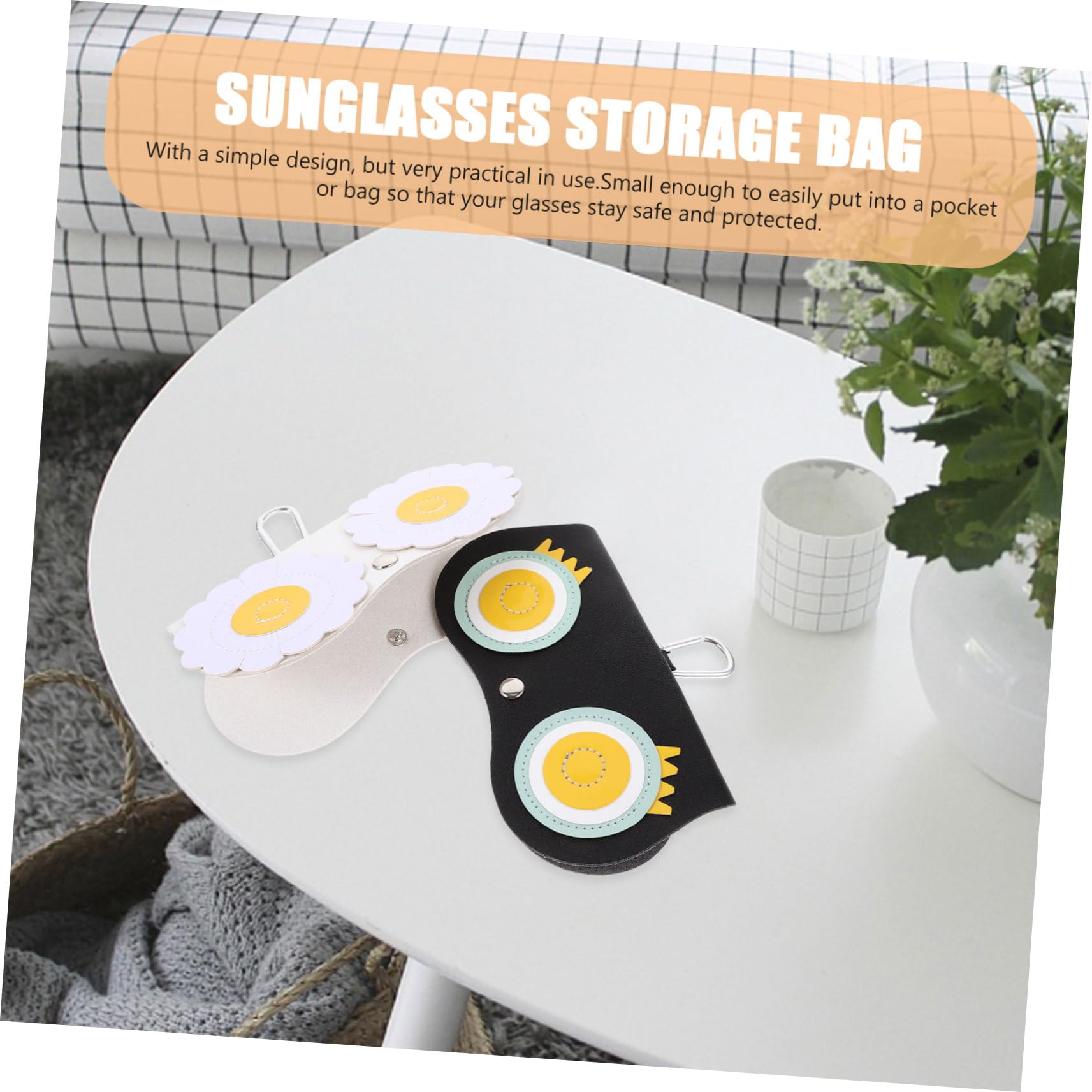 FRCOLOR 5 Sätze Brillentasche Brillenetui Mehrere Sonnenbrillen Weiche Tasche Brillenetui Weiß Sonnenbrille Sonnenbrillen Brillen Outdoor Etui Brillen Aufbewahrungstasche Leder 2 Stück * 5