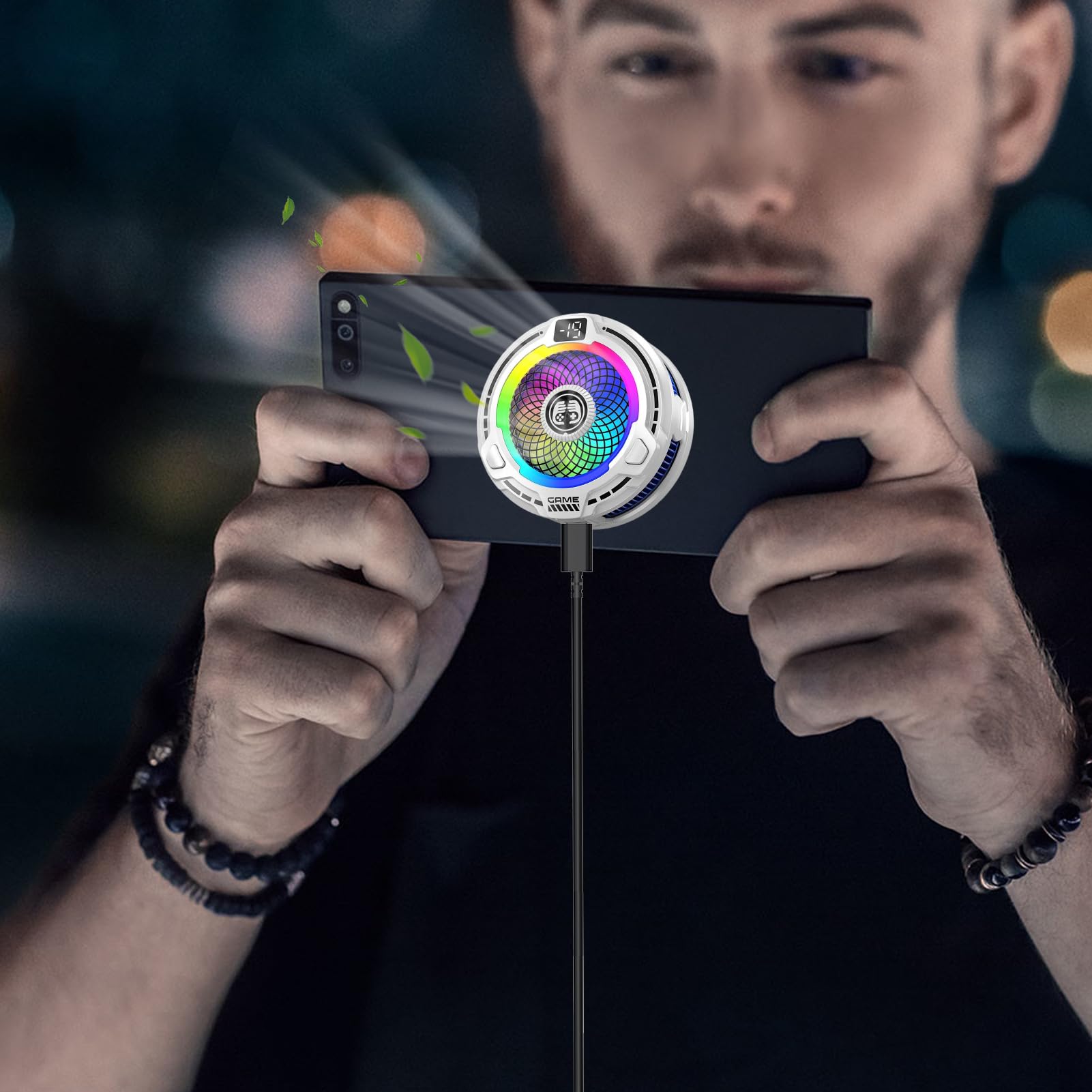Dissipatore Magnetico Per Telefono | Dissipatore Magnetico 30W per Smartphone - Raffreddamento Portatile Regolazione Velocità per Smartphone Tablet Esterno Live Streaming Caldo Estivo