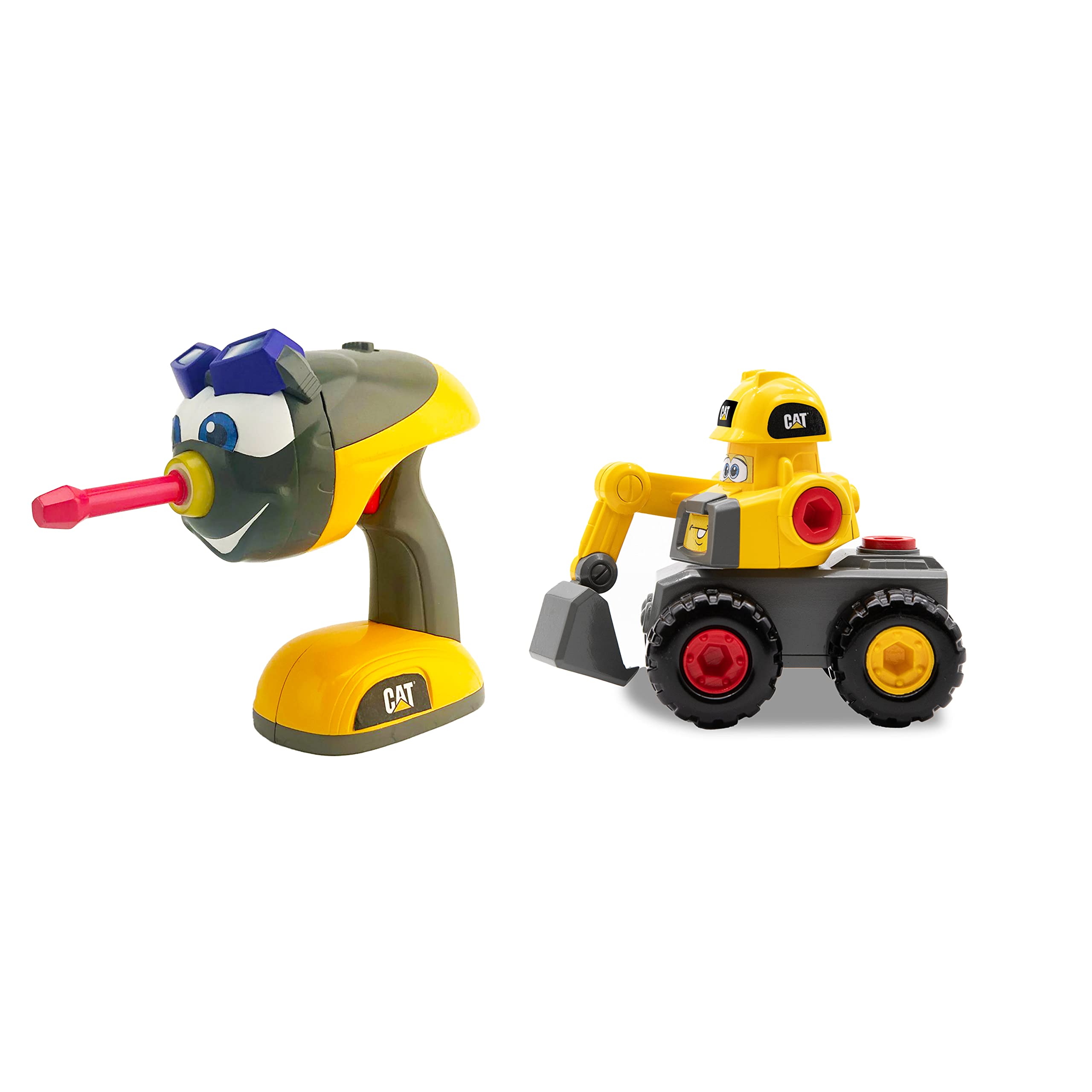 Photo 1 of CatToysOfficial Fix-It Fleet Construction Toy Excavator, Ages 3+, Motorized Drill + Lights & Sounds, Improve Fine Motor Skills