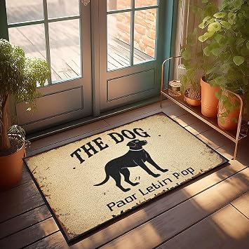 Indoor Mats for Front Door Entry The Dog Paor Letin Pop Doormat Mat Shoes Indoor Outdoor Carpet50X80CM