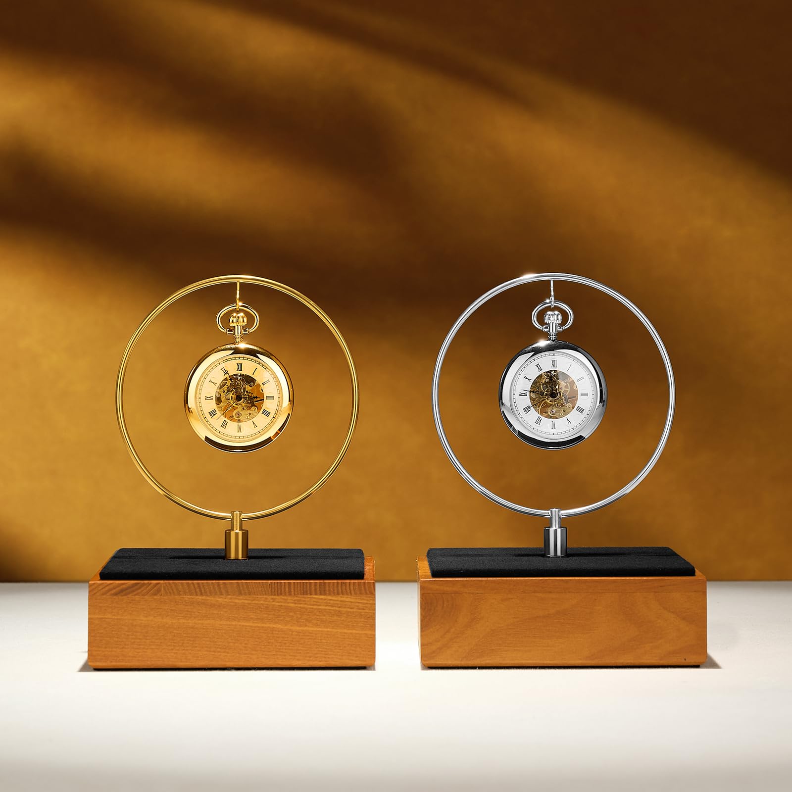Oirlv Taschenuhr Präsentationsständer aus Holz,Uhrenständer, | Luxuriöser Halter für Taschenuhren und Kleinen Schmuck