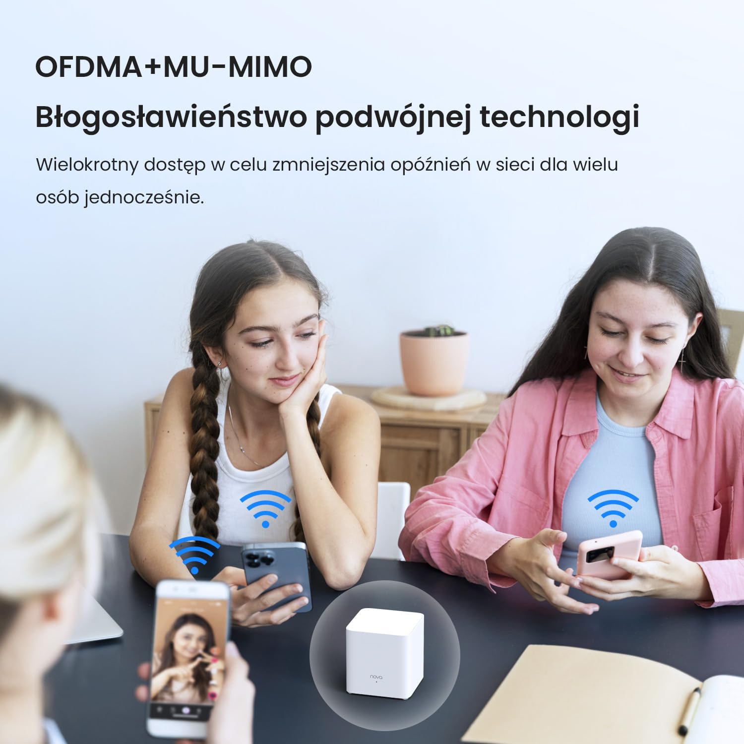 Tenda MX3 (2 sztuki) Wifi 6 Mesh AX1500, system Mesh WiFi 6 dla całego domu, MU-MIMO, zasięg do 2000 ft², Gigabit portów, kontrola rodzicielska, łatwa instalacja, TWT, WPA3, APP, IPTV
