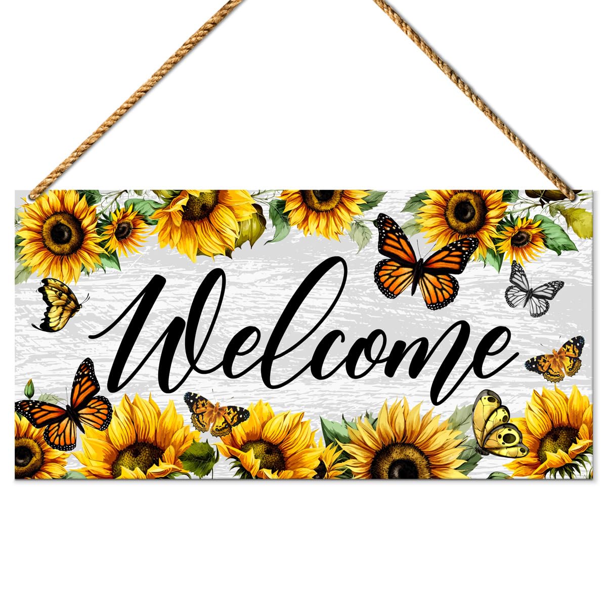 Cartello In Legno Con Furetti Per Parete - 35x17,5 Cm - Divertente Decorazione Di Benvenuto Per Casa, Portico E Porta D'Ingresso - 3