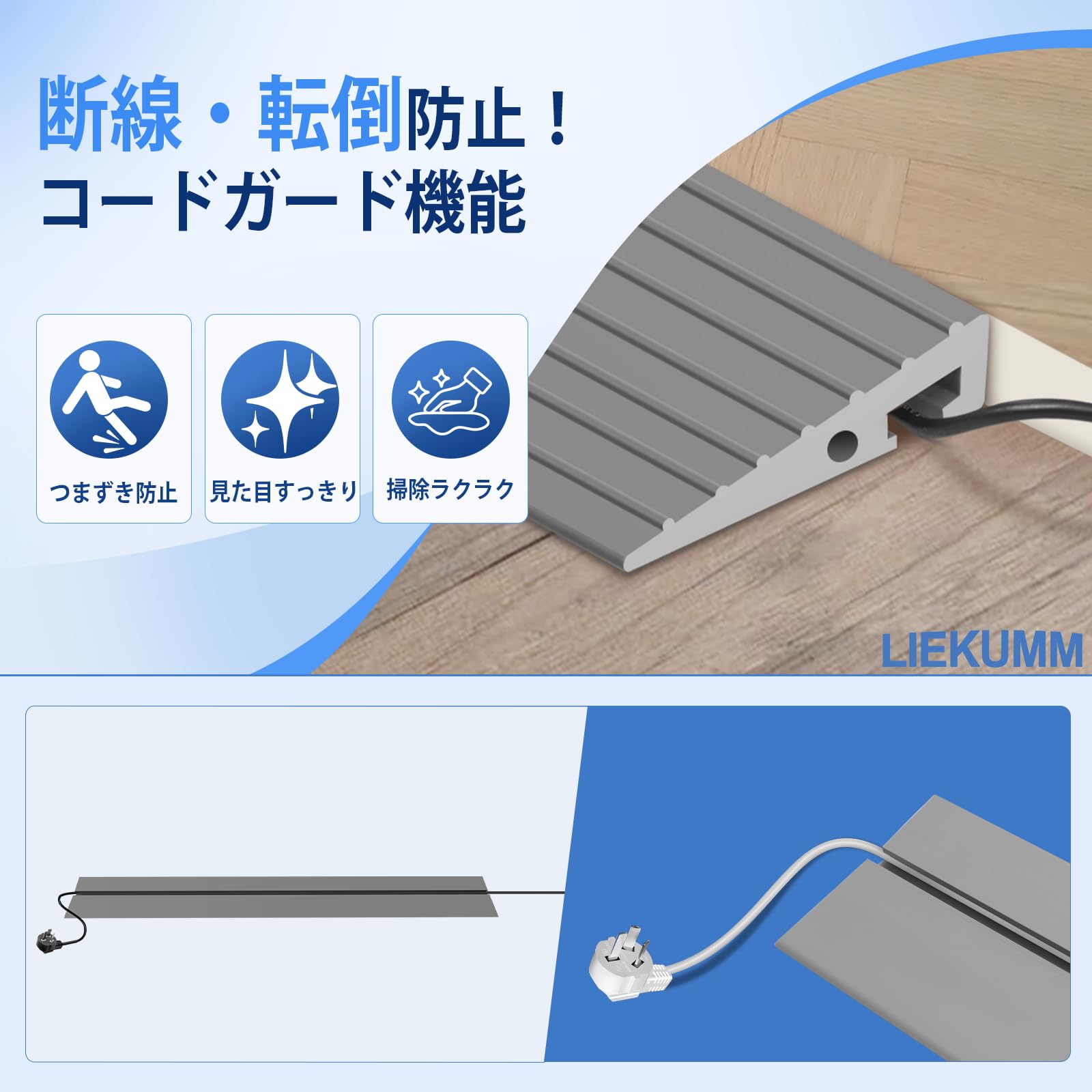 Amazon.co.jp: LIEKUMM 段差スロープ 高さ1.5cm 耐荷重1000kg 幅90cm