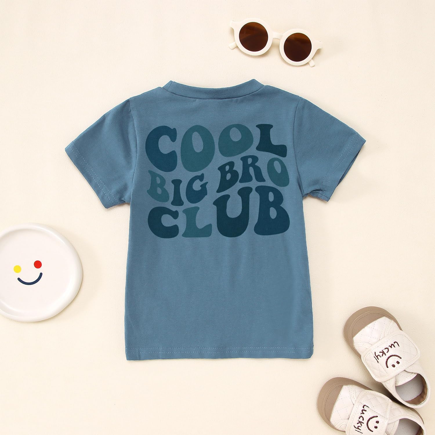 Big Brother Cool Big Bro Club T-shirt pour garçon T-shirt amusant pour frères et sœurs avec imprimé vêtements pour bébé été à manches courtes en coton