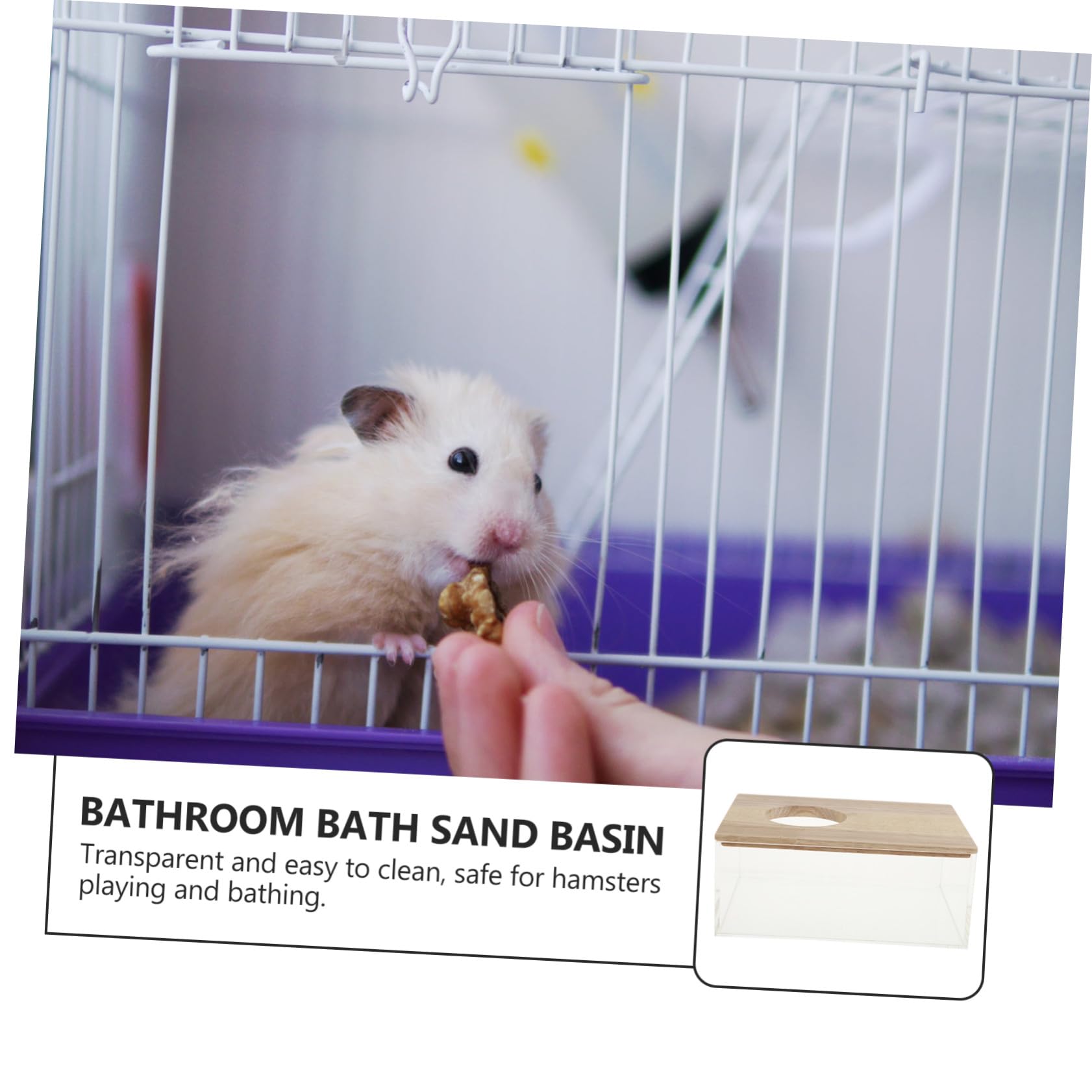Transparente Hamsterbadewanne aus Acryl Leicht und Sicher zum Spielen und Baden Geeignet für Kleine Heimtiere und Meerschweinchen im Haushalt