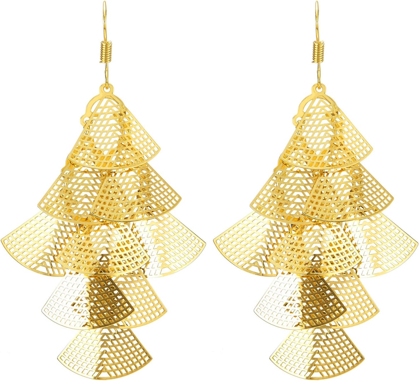 Chic Or Statement Boucles d'oreilles, En Couches Géométrique