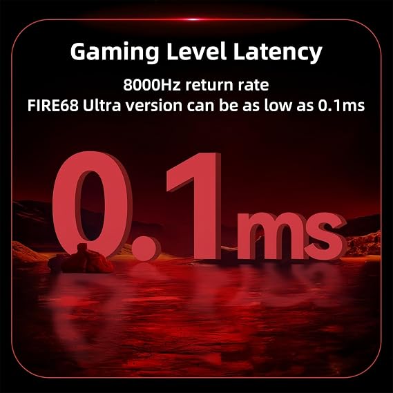 MADLIONS FIRE68 Ultra Magnetic Switch Keyboard,Aluminium CNC Hall Effect Rapid Trigger Gaming Keyboard Fast Adjustable Actuation Custom RGB Programmable NKRO 65% Wired Mechanical Keyboard (Black)