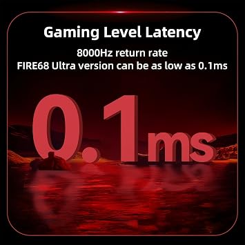 MADLIONS FIRE68 Ultra Magnetic Switch Keyboard,Aluminium CNC Hall Effect Rapid Trigger Gaming Keyboard Fast Adjustable Actuation Custom RGB Programmable NKRO 65% Wired Mechanical Keyboard (Black)