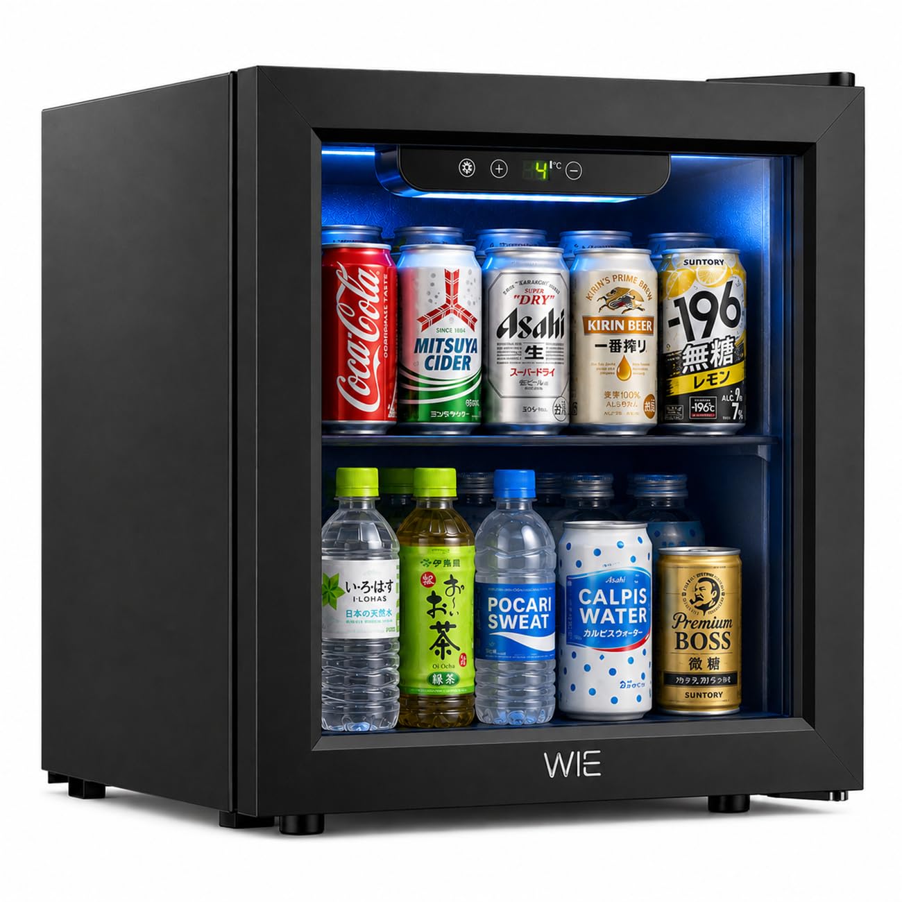 Amazon.co.jp: WIE 冷蔵庫 36L コンプレッサー式 小型 ガラスドア 4