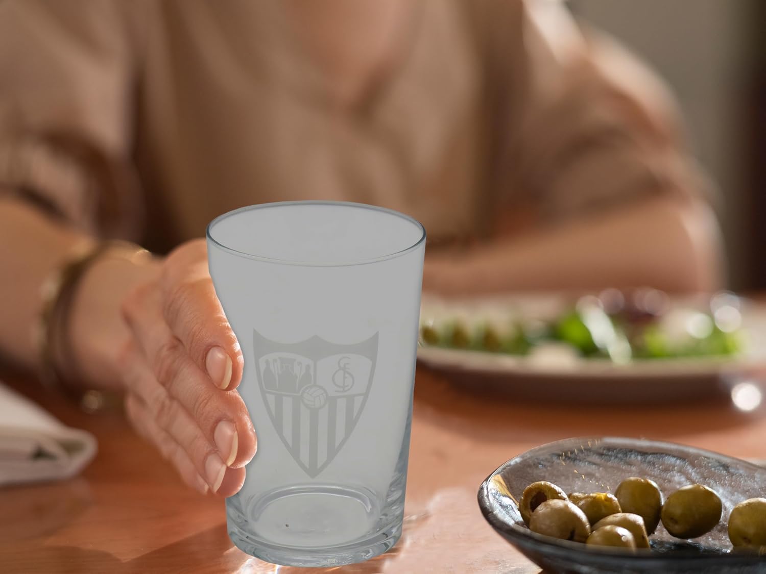 CyP Brands Sevilla FC Water Glass Durable Dishwasher and Microwave Safe 270ml Capacity Official Product