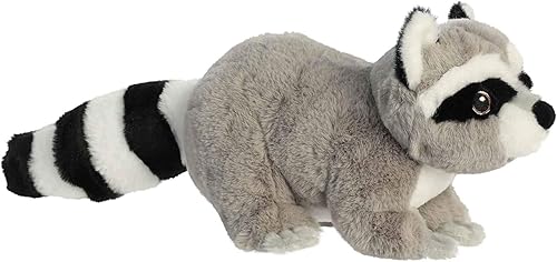 Miniatura 6 de Aurora Eco-Friendly Eco Nation - Animal de peluche ecológico, hecho con materiales reciclados, mapache color gris, 9.5 pulgadas